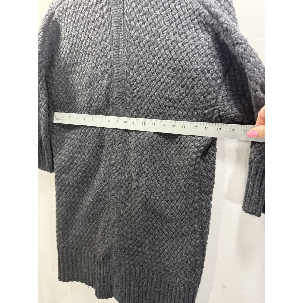 Banana Republic Textured Cocoon Long Cardigan Sweater Gray Wool Blend Size S NWT - Picture 12 of 12